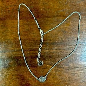 Kendra Scott Tess silver multicolor Drusy necklace